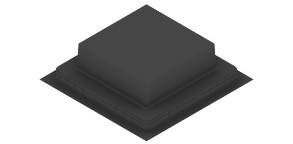 Produktbild UBD 320 356  -  Kunststoff-Einbaubox, schwarz, inkl. Styroporklotz im Inneren, oben: 330x330mm, unten: 508x508mm, H: 150mm